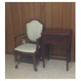 Rolling arm chair
