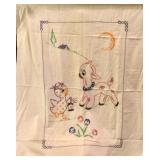 Embroidered coverlet