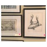 Black and white prints many signed and numbered