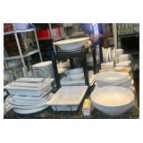 White Restaurant china serving dishes