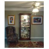 curio cabinet  full of smalls