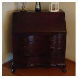 Claw footed desk with pigenholes