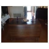 purple glass console set