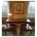 set coffee tables, floral painting