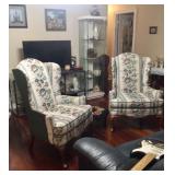 Pair of wing back chairs