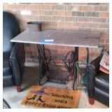 Marble topped sewing machine stand