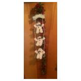 Snowman on swing