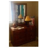 Dresser with mirror
