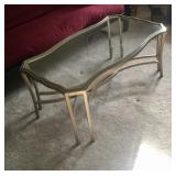 Glass topped table
