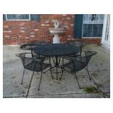 iron patio set 4 chairs