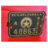 Bike plate vintage