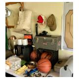 Tool box, basket balls