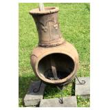 Terracotta fireplace