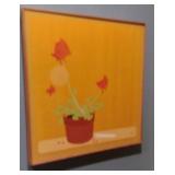 Painting flowers in pot