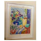 Numbered print courtyard scene