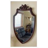 Federal style shield mirror