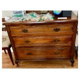 Nice Queen Ann footed three drawer chest