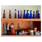 Colored violin bottles