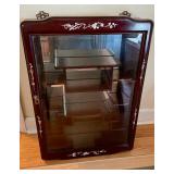 Wall mounted curio cabinet