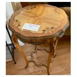 Beautiful inlayed round parlor table
