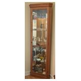Corner curio cabinet