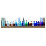 Violin colored bottles