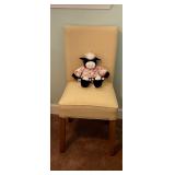 Chair, cow plushie