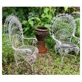 Peacock chairs, iron lace