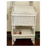 Wicker sewing box