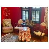 Balloon chairs, slipper chair