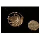 Sterling swam pendant