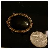 Sterling silver with black stone