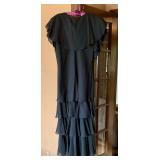 Black dress with ruffles