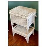 Wicker sewing table