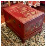 Red laquer trunk
