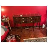 Breakfront with brass rail, Hankle Harris