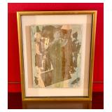 Abstract on board framed