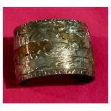 Sterling silver cuff bracelet, heavy