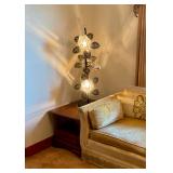 Floral black lamp