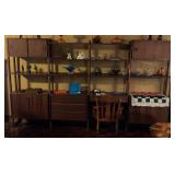 Modular mid century shelving unit