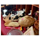 Cow covered storage jars