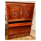 Asian Mid century modern rosewood cabinet
