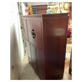 Back and side of rosewood cabinet