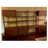 Mid century modern 4 bay wall unit