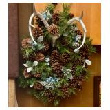 Deer antler wreath