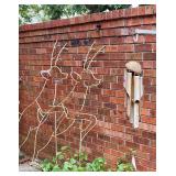 Outdoor Santa and reindeer display