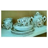 Brown transfer ware 
