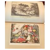 Currier and Ives prints in book