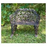 Cast iron black bench