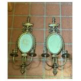 Faboulous brass mirrored wall sconces